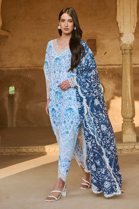 Sage Saga Raasa Neel Printed Kurta Pant Set 
