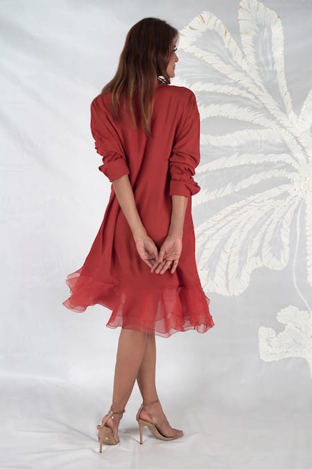 Seesa Navae Placket Embroidered Dress 