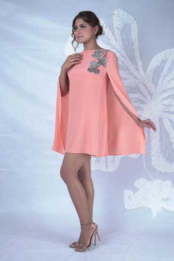 SEESA - Tea Rose Broken Flower Printed Collared Dress