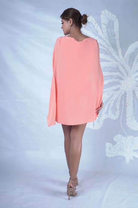 Seesa Elan Cape Dress With Slit Sleeve 