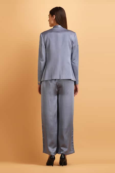 Label Ivish Lapel Collar Blazer Set 