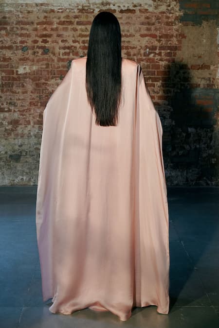 Asaga Efilys Border Embroidered Cape Sharara Set 