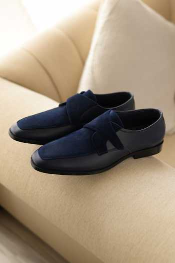 Coral Haze_Blue Clement Criss Cross Strap Loafers _Online_at_Aza_Fashions