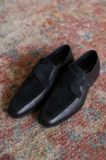 Shop Coral Haze Black Noah Criss Cross Strap Loafers at Aza Fashions Shop_Coral Haze_Black Noah Criss Cross Strap Loafers_at_Aza_Fashions
