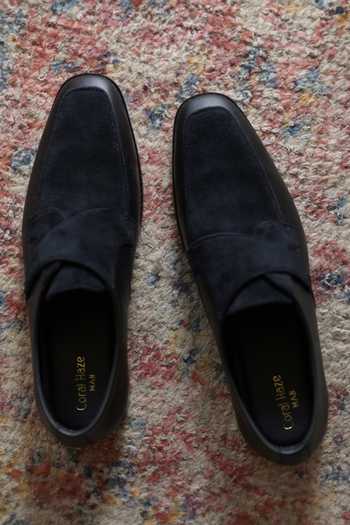 Buy Coral Haze Black Noah Criss Cross Strap Loafers Online at Aza Fashions Buy_Coral Haze_Black Noah Criss Cross Strap Loafers_Online_at_Aza_Fashions