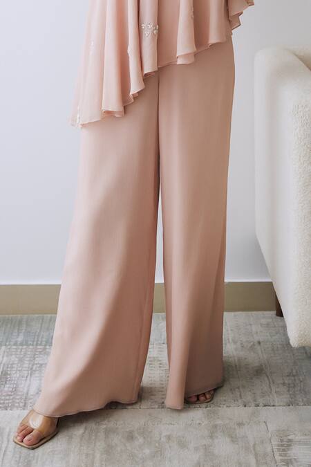 Buy Lavanya Ahuja Pink Chiffon Sequins, Beads Round Neck Embroidered Tunic And Pant Set Online at Aza Fashions Buy_Lavanya Ahuja_Pink Chiffon Sequins, Beads Round Neck Embroidered Tunic And Pant Set _Online_at_Aza_Fashions