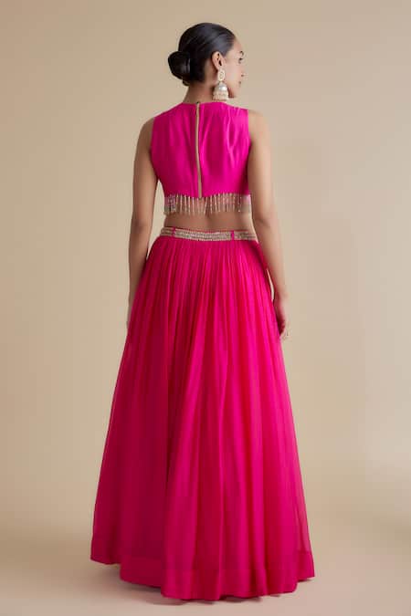 Keith Gomes Cutdana Sequin Embellished Lehenga Set 