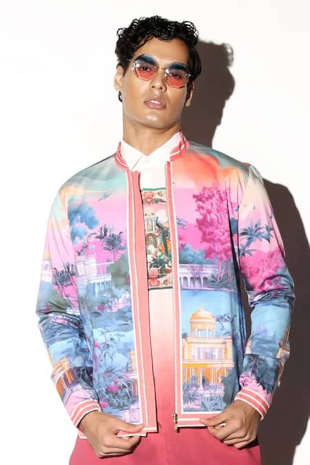 Mr. Ajay Kumar Tejgarh Printed Bomber Jacket 