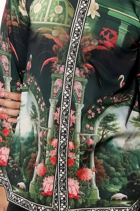 Buy MR. Ajay Kumar Multi Color Cotton Bahar Botanical Print Shirt Online at Aza Fashions Buy_MR. Ajay Kumar_Multi Color Cotton Bahar Botanical Print Shirt _Online_at_Aza_Fashions