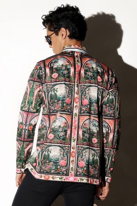 Buy MR. Ajay Kumar Multi Color Cotton Embroidery Lucknow Print Shirt Online at Aza Fashions Buy_MR. Ajay Kumar_Multi Color Cotton Embroidery Lucknow Print Shirt _Online_at_Aza_Fashions