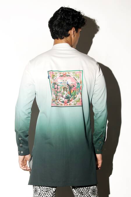 Shop MR. Ajay Kumar Multi Color Cotton Embroidery Ratan Palace Print Shirt Online at Aza Fashions Shop_MR. Ajay Kumar_Multi Color Cotton Embroidery Ratan Palace Print Shirt _Online_at_Aza_Fashions