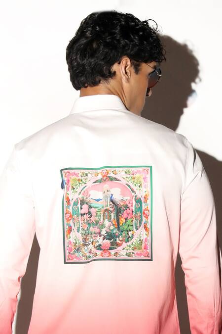 Buy MR. Ajay Kumar Multi Color Cotton Embroidery Omar Palace Print Shirt Buy_MR. Ajay Kumar_Multi Color Cotton Embroidery Omar Palace Print Shirt