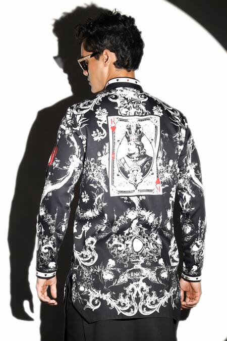 Buy MR. Ajay Kumar Multi Color Cotton Rajsamand Printed Shirt Online at Aza Fashions Buy_MR. Ajay Kumar_Multi Color Cotton Rajsamand Printed Shirt _Online_at_Aza_Fashions