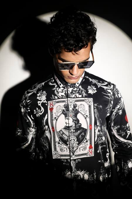 Shop MR. Ajay Kumar Multi Color Cotton Rajsamand Printed Shirt Online at Aza Fashions Shop_MR. Ajay Kumar_Multi Color Cotton Rajsamand Printed Shirt _Online_at_Aza_Fashions