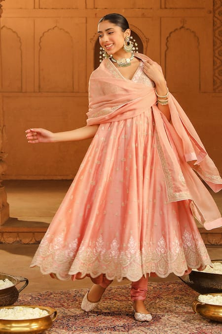 Buy Sheetal Batra Pink Organza, Satin, Cotton Wasifa Parsi Gara Work Anarkali Set Online at Aza Fashions Buy_Sheetal Batra_Pink Organza, Satin, Cotton Wasifa Parsi Gara Work Anarkali Set _Online_at_Aza_Fashions