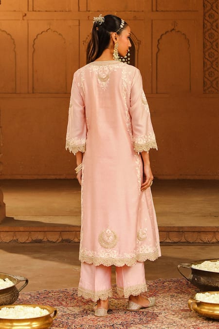 Sheetal Batra Yasna Embroidered Kurta Palazzo Set 