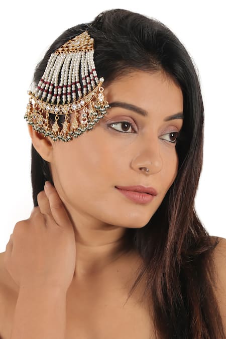 Riana Jewellery Meenakari Embellished Passa 