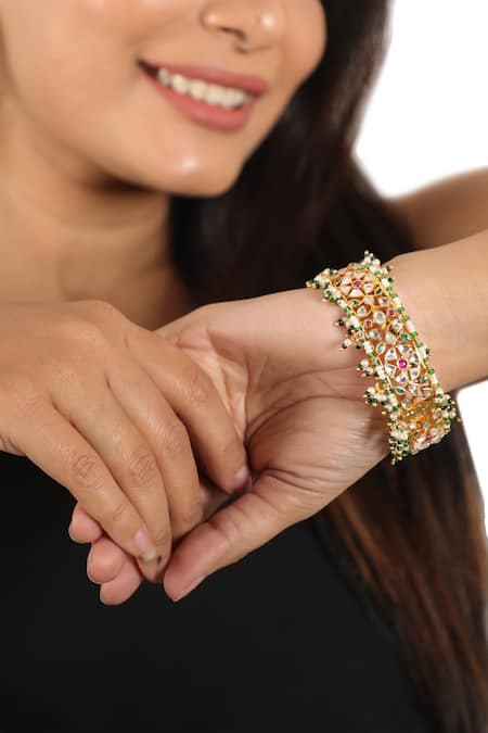 Riana Jewellery Floral Cutwork Bangle - Single Pc 