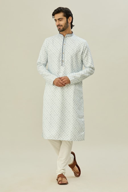 Arihant Rai Sinha Checkered Print Kurta & Churidar Set 