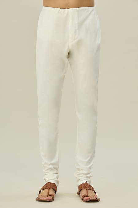 Arihant Rai Sinha_Grey Jacquard, Silk, Chanderi Geometric Pattern Kurta Set _at_Aza_Fashions