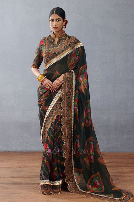 Torani Dil Shaad Aiman Blossom Print Organza Saree 