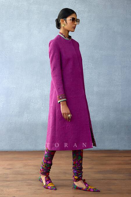 Shop Torani Purple Cotton, Silk Embroidery Dil Kusha Maryam Paisley Pattern Kurta Set Online at Aza Fashions Shop_Torani_Purple Cotton, Silk Embroidery Dil Kusha Maryam Paisley Pattern Kurta Set _Online_at_Aza_Fashions