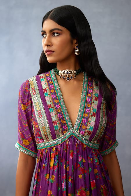 Shop Torani Purple Organza, Silk Tassels, Dil Kusha Rafat Printed Peplum Kurta Sharara Set Online at Aza Fashions Shop_Torani_Purple Organza, Silk Tassels, Dil Kusha Rafat Printed Peplum Kurta Sharara Set _Online_at_Aza_Fashions