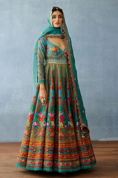 Torani Dil Rang Naila Printed Anarkali With Dupatta 