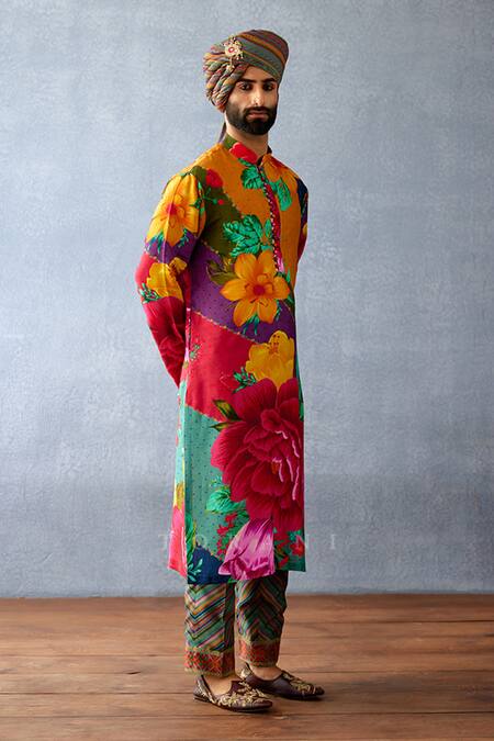 Buy Torani Multi Color Jersey, Silk Embroidery Dil Rang Zaki Print Kurta Set Online at Aza Fashions Buy_Torani_Multi Color Jersey, Silk Embroidery Dil Rang Zaki Print Kurta Set _Online_at_Aza_Fashions