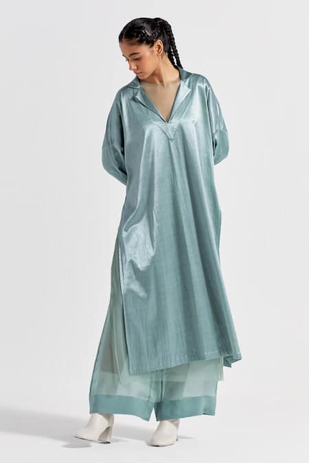 Three Organza High Waist Flared Pant 