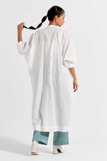 Three Solid Pintucked Kaftan 