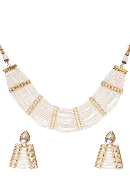 Preeti Mohan Chitrali Layered Pearl Necklace Set 