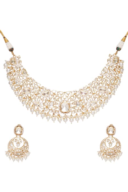 Preeti Mohan Yadavi Moissanite Necklace Set 