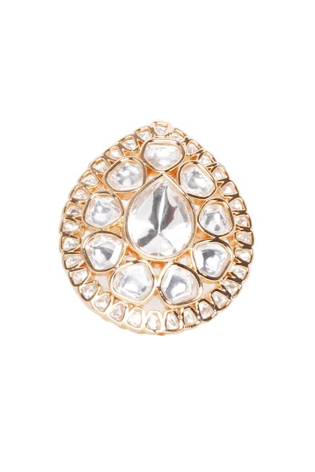 Preeti Mohan Sinhayana Kundan Ring 