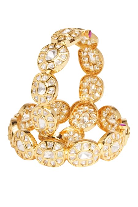 Preeti Mohan Malini Kundan Embellished Bangles - Set of 2 