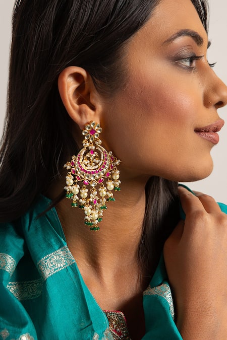 Preeti Mohan Nishi Embellished Chandbali Earrings 