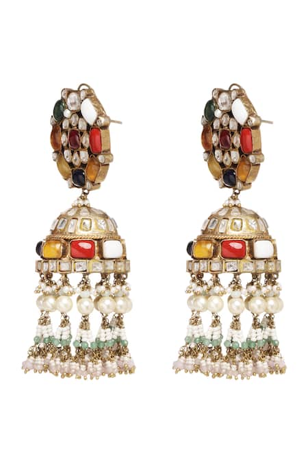 Preeti Mohan Kanakya Embellished Jhumka Earrings 