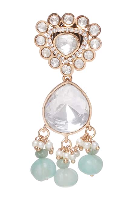 Buy Preeti Mohan Green Diamonds, Stones Menka Embellished Choker Necklace Set Online at Aza Fashions Buy_Preeti Mohan_Green Diamonds, Stones Menka Embellished Choker Necklace Set _Online_at_Aza_Fashions