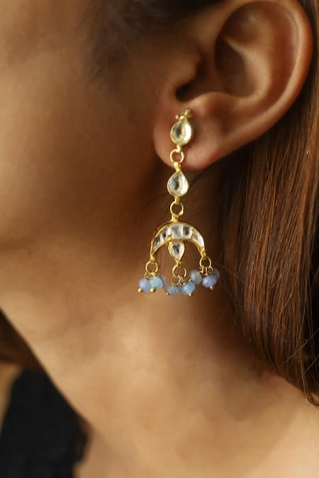 Do Taara Crescent Moon Cutwork Earrings 