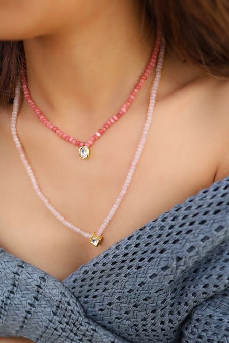 Do Taara Onyx Embellished Layered Necklace 