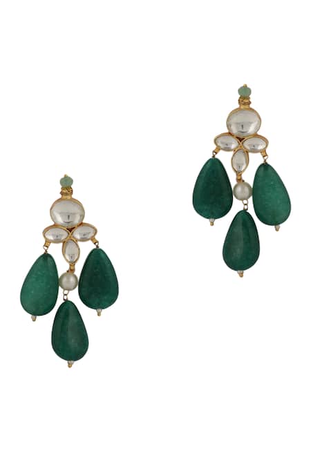 Riana Jewellery Stone Drop Embellished Earrings 