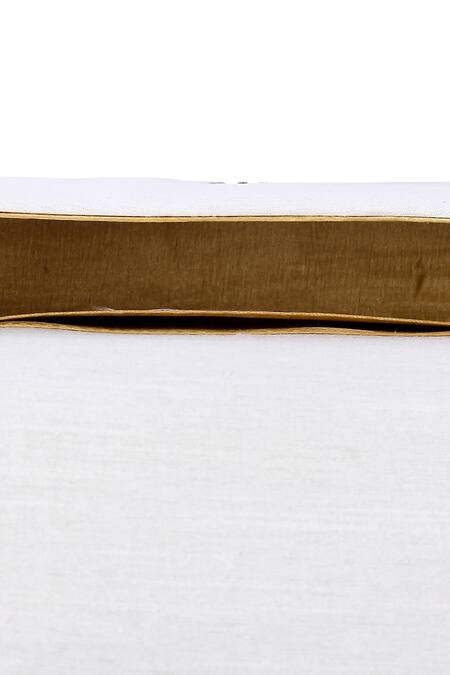 Buy_The Purple Sack_White Bead Embroidered Clutch Bag _Online_at_Aza_Fashions