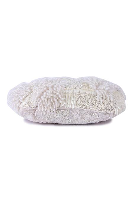 Shop The Purple Sack White Sequins, Beads Applique Embroidered Clutch Online at Aza Fashions Shop_The Purple Sack_White Sequins, Beads Applique Embroidered Clutch _Online_at_Aza_Fashions