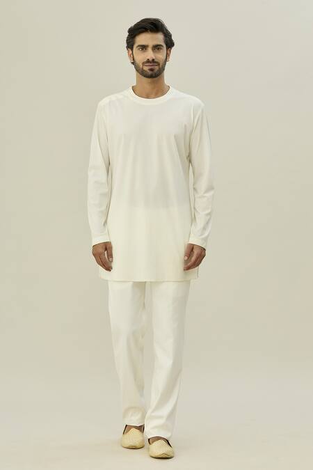 Arihant Rai Sinha Cream Silk, Taffeta, Cotton Cut Work, Embroidery Thread Bandhgala Set Online at Aza Fashions Arihant Rai Sinha_Cream Silk, Taffeta, Cotton Cut Work, Embroidery Thread Bandhgala Set_Online_at_Aza_Fashions