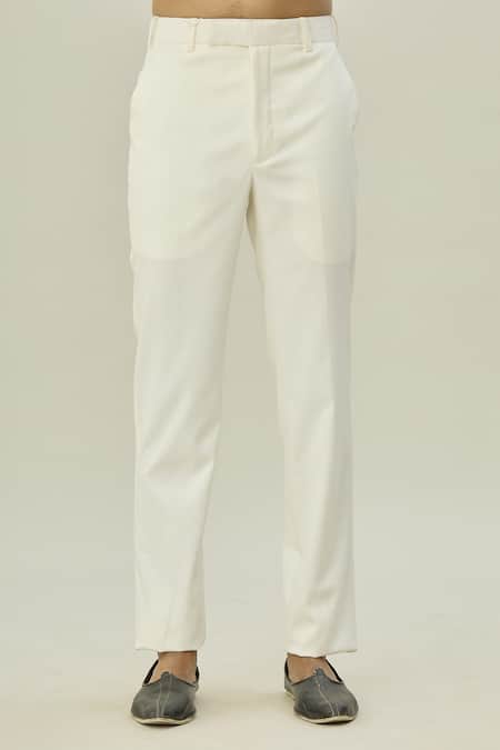 Arihant Rai Sinha Cream Silk, Taffeta, Cotton Cut Work, Embroidery Thread Bandhgala Set at Aza Fashions Arihant Rai Sinha_Cream Silk, Taffeta, Cotton Cut Work, Embroidery Thread Bandhgala Set_at_Aza_Fashions