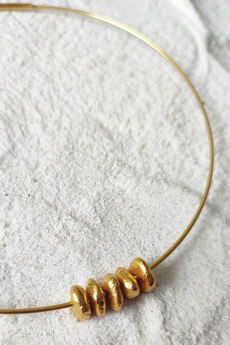 DE'Anma Gold Plated Thero Abstract Pendant Necklace Online at Aza Fashions DE'Anma_Gold Plated Thero Abstract Pendant Necklace _Online_at_Aza_Fashions