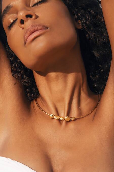 Buy DE'Anma Gold Plated Thio Abstract Pendant Necklace Online at Aza Fashions Buy_DE'Anma_Gold Plated Thio Abstract Pendant Necklace _Online_at_Aza_Fashions