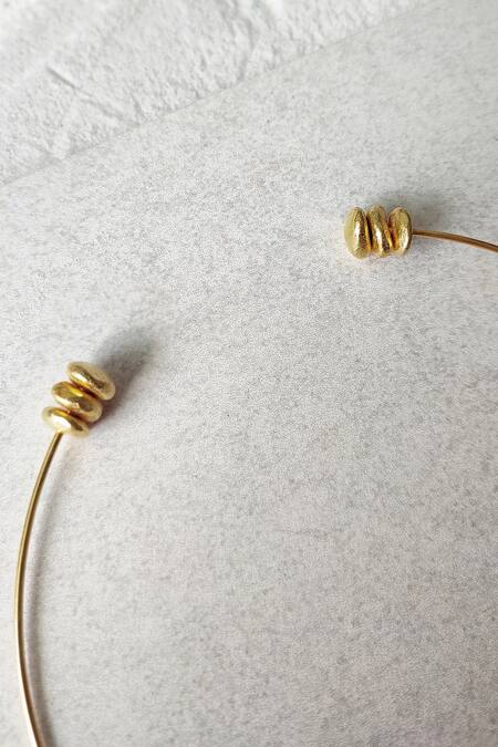 Shop_DE'Anma_Gold Plated Luna Abstract Charm Necklace _Online_at_Aza_Fashions