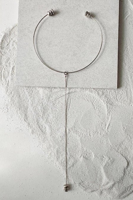 DE'Anma Luna Abstract Shaped Charm Necklace 