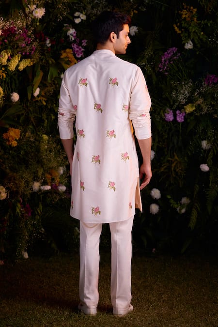 Shyam Narayan Prasad Floral Pattern Kurta & Trouser Set 